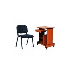 Desktop Office Table With 4-Leg & Office Chair