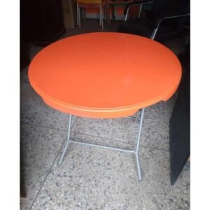 RED ROUND FOLDING TABLE