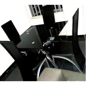 Dinning Table And Chair Set - Black