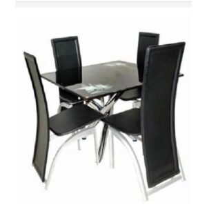 Dinning Table And Chair Set - Black