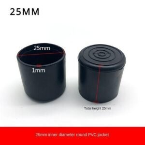 10-25mm Round Chair Leg Covers PVC Rubber Table Leg Covers Pipe Plug Dust Cover Sock Floor Furniture Protector Level Adjuster