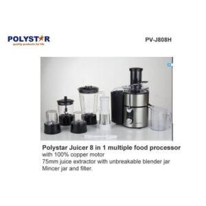 Polystar 8 IN 1 MULTIPLE FOOD PROCESSOR WITH 100% COPPER MOTOR