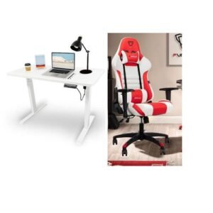 Set Of Executive Office Chair And 1.2 Meter Adjustable Desk