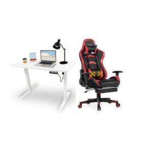 Set Of Executive Office Chair And 1.2 Meter Adjustable Desk