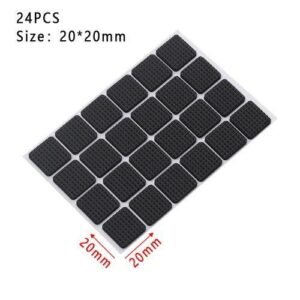 1-24Pcs Square Round Self Adhesive Furniture Leg Feet Pads DIY Anti Slip Mat Bumper Damper For Chair Table Protector Anti Noisy
