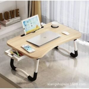 Foldable,Laptop,Reading,Table With Cup Holder.