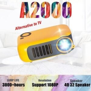 Max 100 "HD Large Screen TV DLS 1080P LCD Mini Projector A2000 Home Media Player