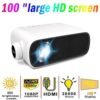Max 120 "HD Large Screen TV LED Projector 1080p With HDMIUSBAVAudio Projection Home Media Player
