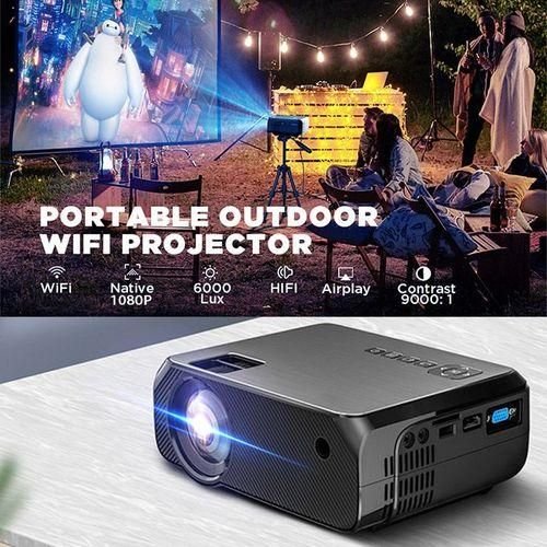Max 250 "HD Large Screen TV Projector 1080P Proyector Home Theater 3D WiFi Media Player