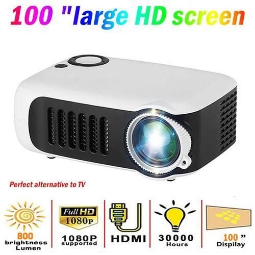 Max 100 "HD Large Screen TV DLS 1080P LCD Mini Projector A2000 Home Media Player