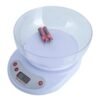 Digital Kitchen Scale With Bowl 5kg Capacity - White