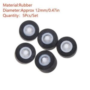 5 Pcs Wheel Belt Pulley Rubber Pressure Recorder Cassette Deck Pinch Roller Tape Stereo Player Audio Belt Wheel Pulley