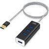 LASA 4 Port USB 3.0 Hub Extension Cable 1.5m