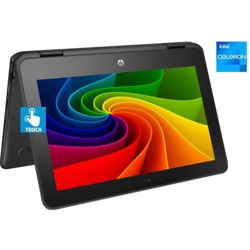 Hp ProBook 11 X360- TOUCH- 512GB SSD/4GB RAM-Intel CELERON QUAD CORE WIN10 Pro +Mouse &USB Light