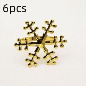 6pcs Rose Gold Napkin Ring Chair Buckles Birthday Party  Wedding Favors Christmas Dinner Table Napkin Holders Table Decoration