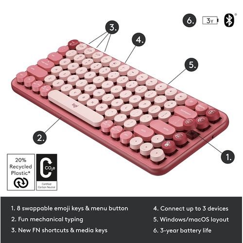 Logitech POP Keys Wireless Mechanical Keyboard