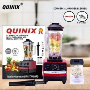 Quinix German Industrial 5000W Food Crusher Blender, EXTRA MILL JAR