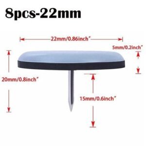 8PCS Furniture Sliders Pads Slippery Resistant Table Chair Leg Mat Floor Protector For Carpet Hardwood Furniture Hardware Parts