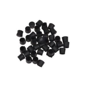 40 Pcs Black Rubber Chair Table Feet Pipe Tube Tubing End C