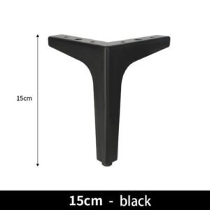 Modern Furniture Legs Heavy Duty Trident Metal Sofa Feet Of Table Bed Chair Desk Dresser Cabinet Support Furniture Hardware-Black-15cm