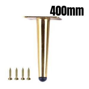 4/1PCS Metal Furniture Legs Black/Gold Oblique Straight For TV Cabinet Counter Foot Chair Sofa Tea Coffee Table Foot With Screws-400mm Straight