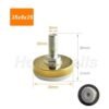 24 Pieces Of Adjustable Feet Table And Chair Stepping Screws Furniture Adjustable Feet Moisture-proof Foot Pad  Gold-Golden 35x8x25