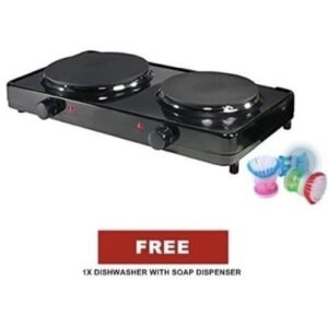 Electric Hotplate - Double Burner + Free Gift