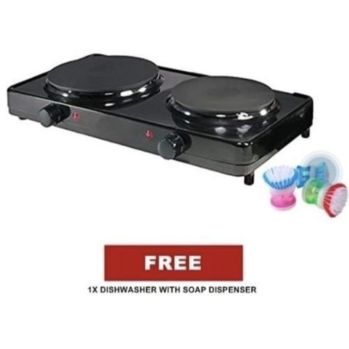 Electric Hotplate - Double Burner + Free Gift