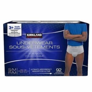 Kirkland Signature Adult Underwear/ Diapers For Men Small/medium ( 92Count)