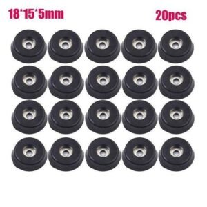 20pcs Rubber Table Chair Furniture Feet Leg Pads Black Anti slip Tile Floor Protectors 18x15x5mm14*11*9mm11*9*6mm