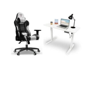Set Of Executive Office Chair And 1.2 Meter Adjustable Desk