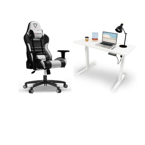Set Of Executive Office Chair And 1.2 Meter Adjustable Desk