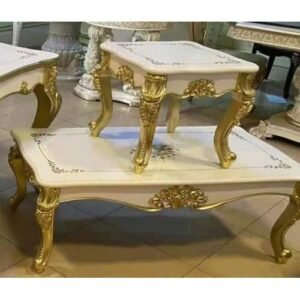 Center Table With Two Side Stools