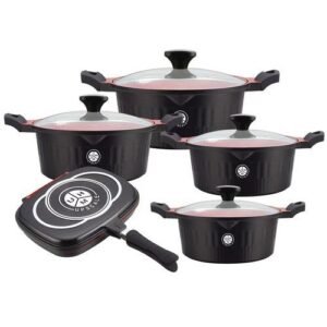 Upscale 10 PIECES DIE-CAST COOKWARE SET - BLACK