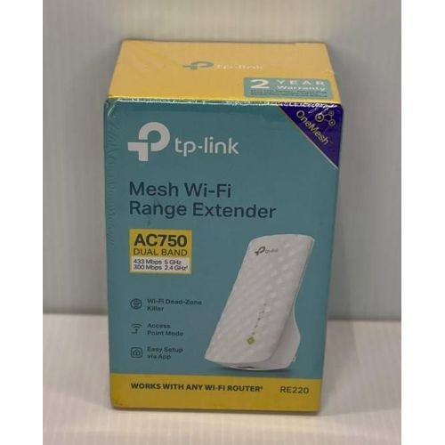TP-Link RE220 750Mbps Wi-Fi Range Extender(AC750) Dual Band