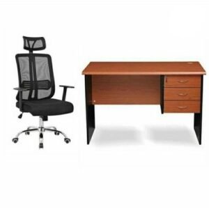 A Set Of Office Table With Office Executive Chair
