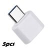 Type-C OTG Male To USB Type A Female USB Adapter - 5pcs