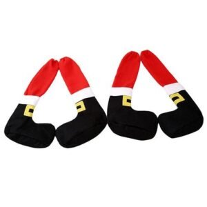 4pcs/ Lot Table Santa Claus Leg Chair Foot Funny Table Decor New Year Natal Navidad Decorations For Home