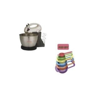 Electric Cake Mixer With Stainless Bowl & Measuring Cups