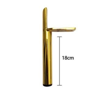 4pcs Legs For Furniture Metal Table Feet Hardware Mount Sofa Chair TV Dresser Bathroom Cabinet Hardware Furniture Legs Sofa Feet-A Gold 18cm