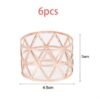Napkin Rings 6pcs Gold Silver Chair Buckles Birthday Tables Decoration Wedding Favors Christmas Dinner Table Holders Home Supply