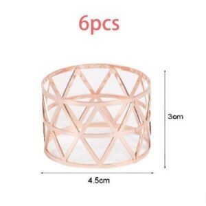 Napkin Rings 6pcs Gold Silver Chair Buckles Birthday Tables Decoration Wedding Favors Christmas Dinner Table Holders Home Supply