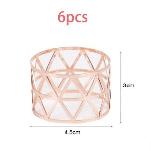 Napkin Rings 6pcs Gold Silver Chair Buckles Birthday Tables Decoration Wedding Favors Christmas Dinner Table Holders Home Supply