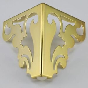 4Pcs/Set Metal Polished Sofa Chair Legs 15/12cm Modern Hollow Patten Table Cabinet Bed Feet Furniture Accessories-Golden 15cm