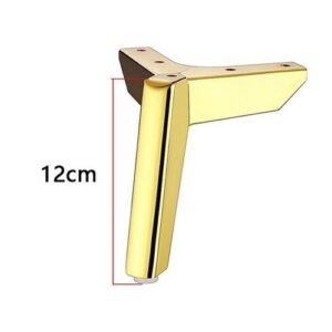 4Pcs 8/10/12/15cm Furniture Legs Metal For Sofa Bed Cabinet Coffee Table Feet Chair Desk Foot Cabinet Feet Hardware-Gold 12cm