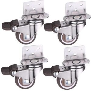 4 brake wheels Caster Wheels 4pcsniture For Bed Universal Wheel 2inch Table Rotating Platform Chair Moving Small Castor For Ho Hardware