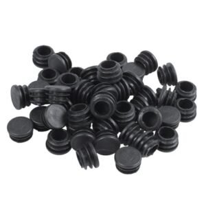 Plastic Round Cap Chair Table Legs Ribbed Tube Insert 22mm D