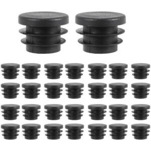 Round Table Chair Leg Tube Pipe Insert End Cap 19mm Dia 30pc