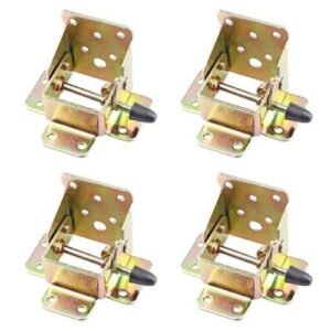4pcs/set Iron Locking Folding Table Chair Leg Bracket Hinge Self-lock Foldable Hinges