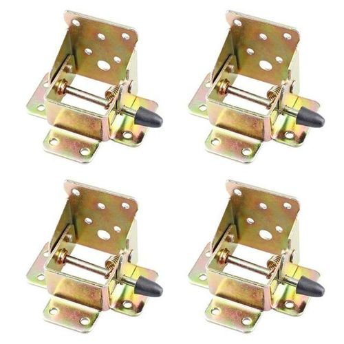 4pcs/set Iron Locking Folding Table Chair Leg Bracket Hinge Self-lock Foldable Hinges